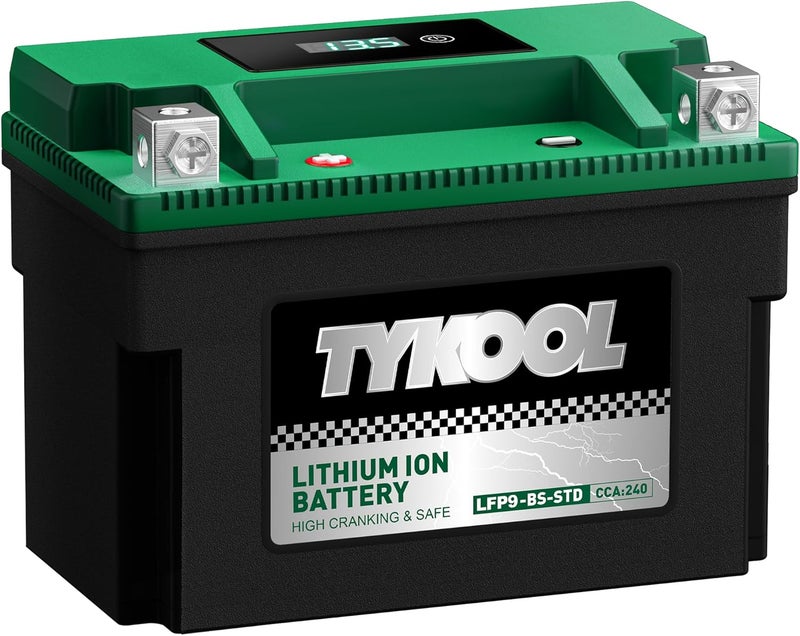 TYKOOL YTX9-BS -STD 12.8V 4Ah, 240CCA Lithium LiFePO4 Motorcycle Battery,2X Cranking Amps,5X longer life,Powersports battery,for ATV,UTV - Image 2
